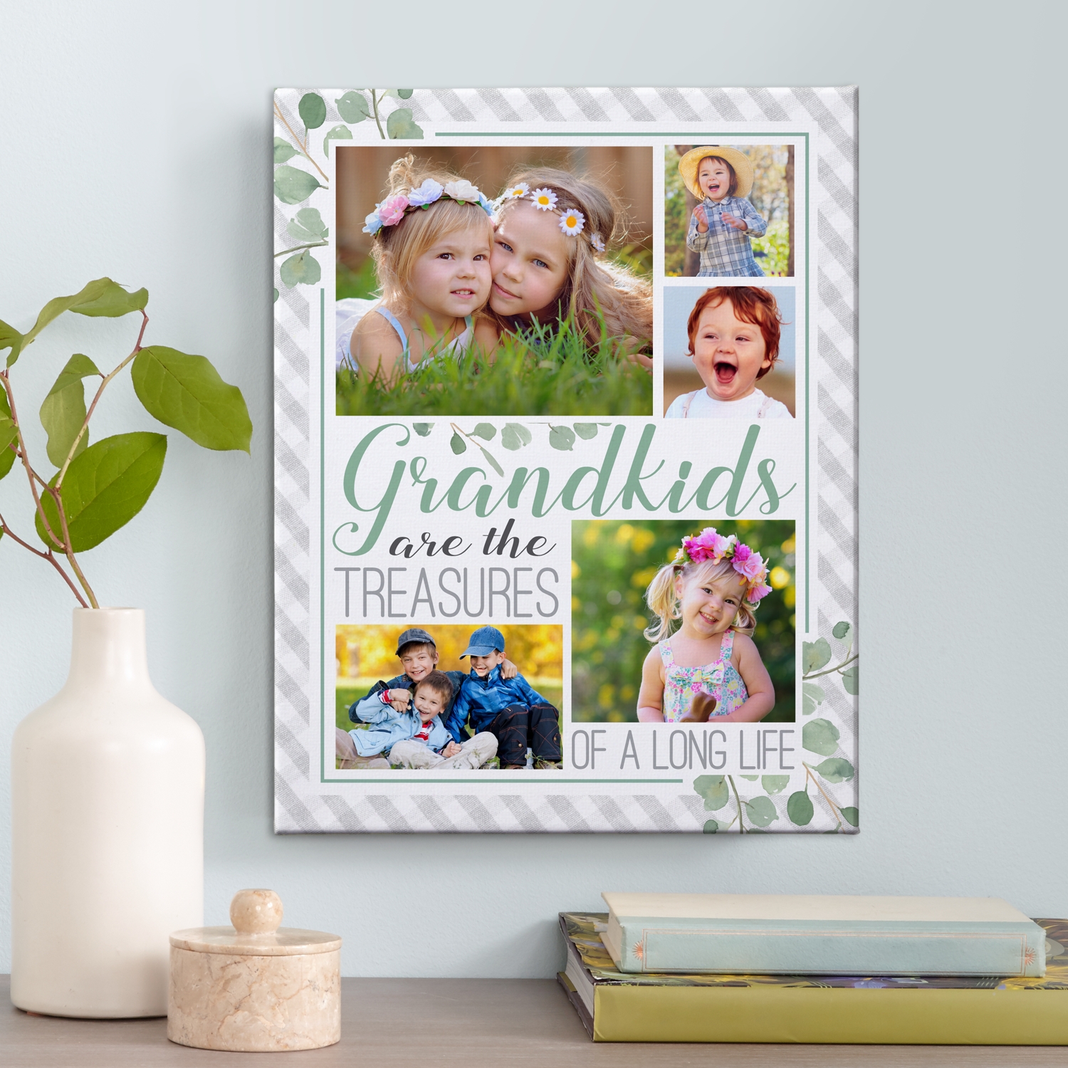 Grandkids Are Treasures Photo Canvas