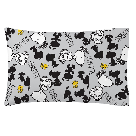 PEANUTS® All Over Snoopy™ Pillowcase - Gray