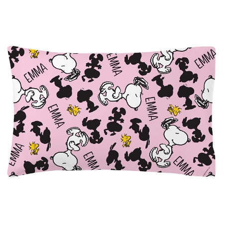 PEANUTS® All Over Snoopy™ Pillowcase - Pink