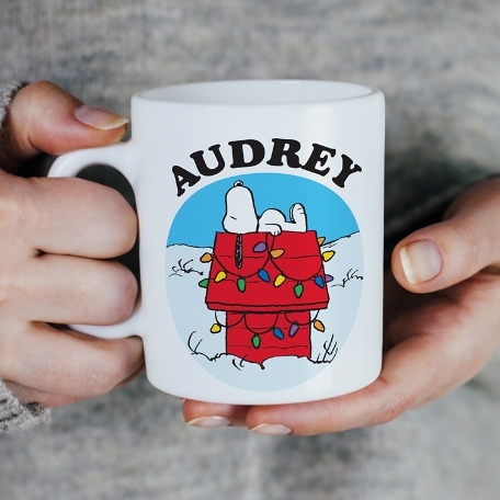 PEANUTS® Doghouse in Lights Mug