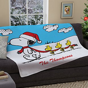 PEANUTS® Winter Fun Snoopy™ & Woodstock™ Plush Blanket