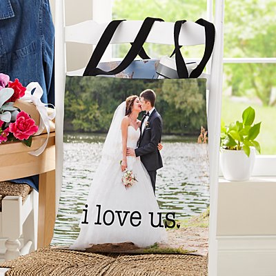 I Love Us Wedding Photo Tote Bag