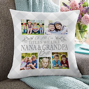 The Best Grandparents Photo Pillow