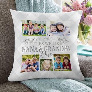 The Best Grandparents Photo Cushion