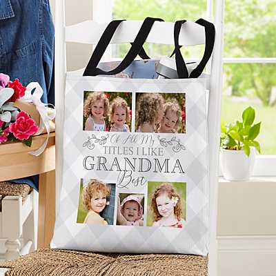 The Best Grandparents Photo Tote