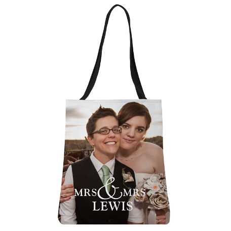 You & Me Wedding Photo Tote-Mrs. & Mrs.