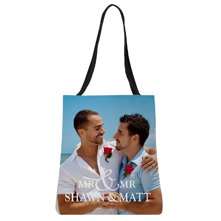 You & Me Wedding Photo Tote-Mr. & Mr.