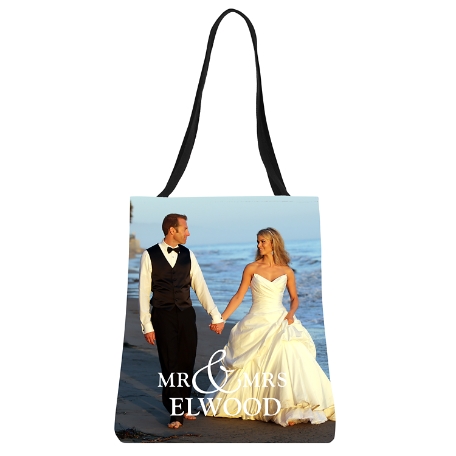 You & Me Wedding Photo Tote-Mr. & Mrs.