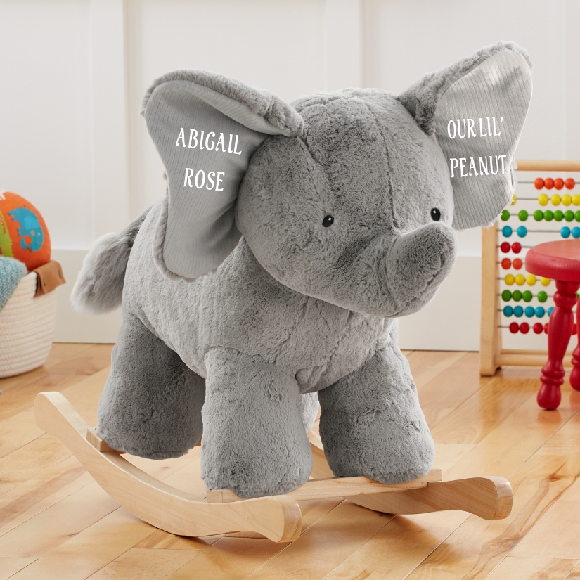 GUND Plush Elephant Personalized Rocker Parker Pip
