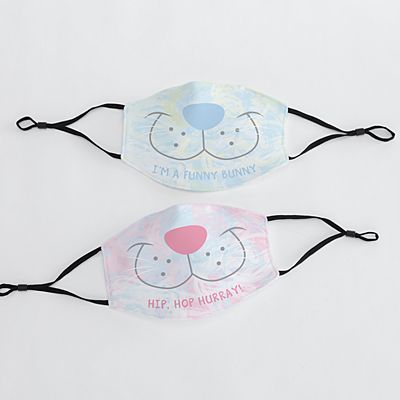 Cotton Candy Bunny Adult Face Mask