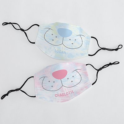 Cotton Candy Bunny Kids Face Mask
