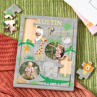 Personalized wooden photo store puzzles