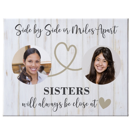 Miles Apart Photo Canvas - 16x20 - Beige