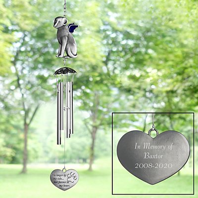 Paw Print On My Heart Dog Memorial Wind Chime