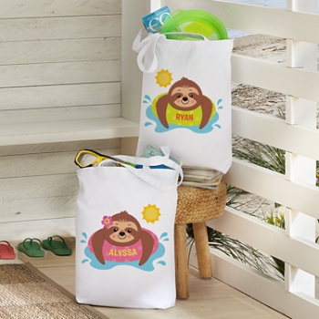 Sunning Sloths Tote Bag