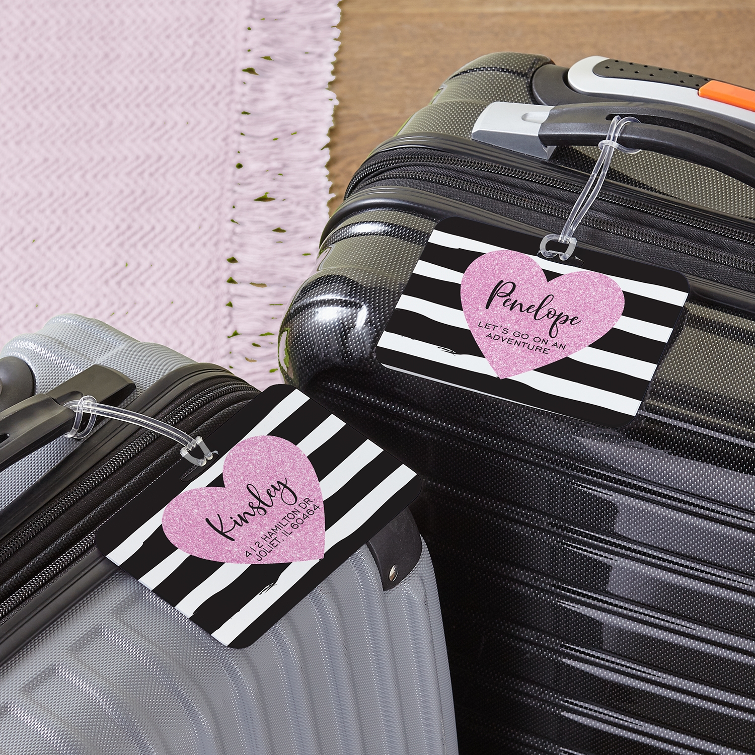 his and her luggage tags