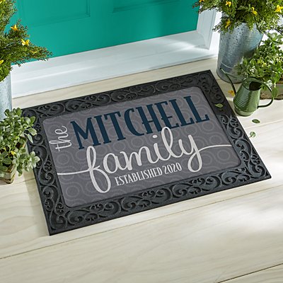 Modern Family Name Doormat