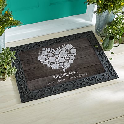 Rustic Floral Doormat