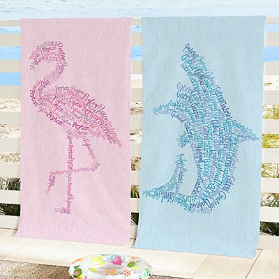 Name Art Beach Towel