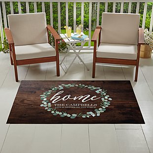 Oversized Leafy Home Outdoor Mat