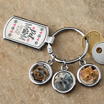 Pet Mom Photo Keychain
