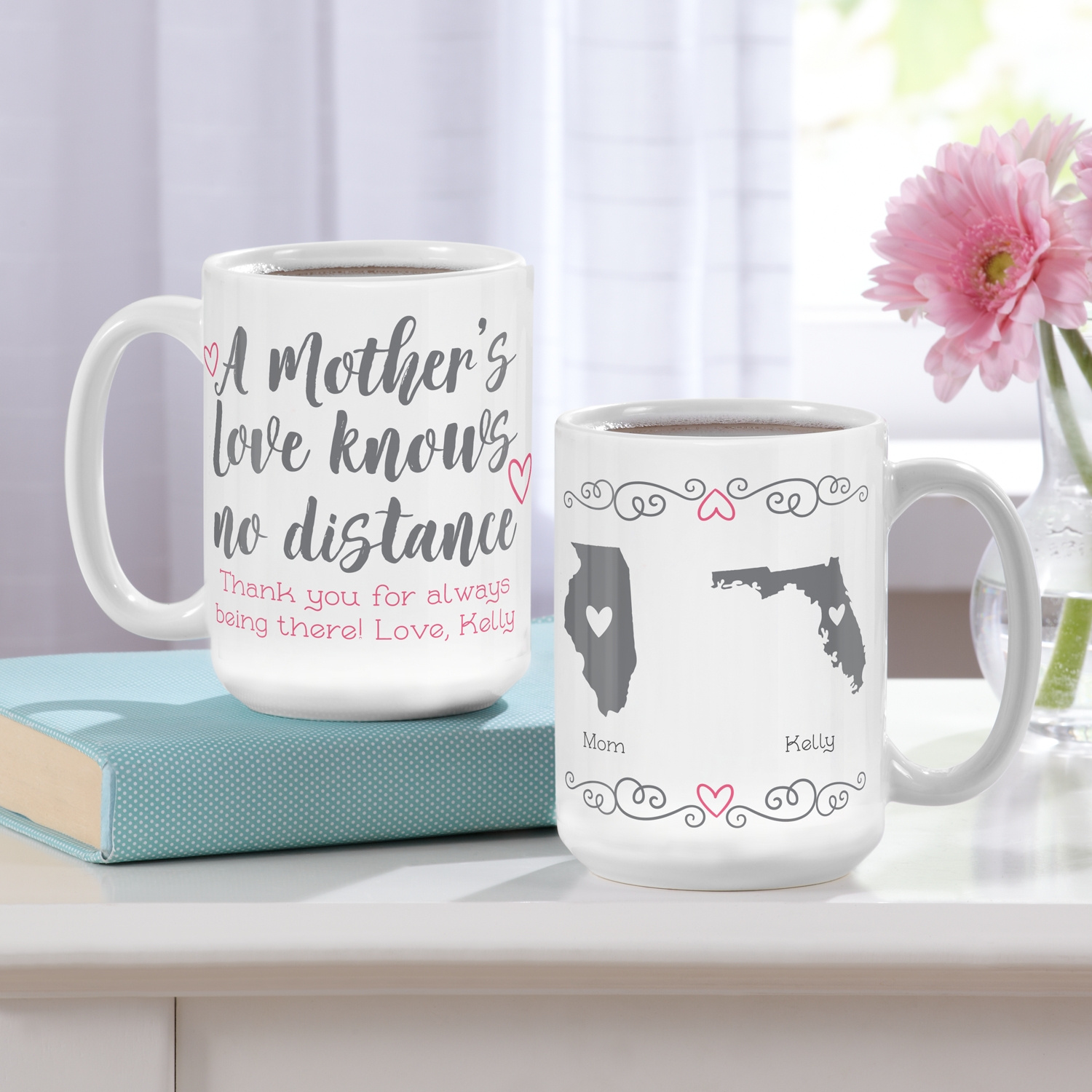 the love between mother and son knows no distance mug