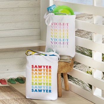 Rainbow Name Tote Bag