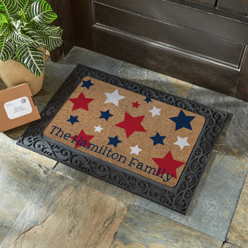 Red, White & Blue Doormat Personal Creations