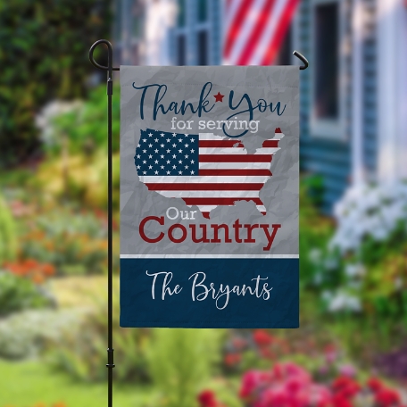 Thank You Patriotic Garden Flag