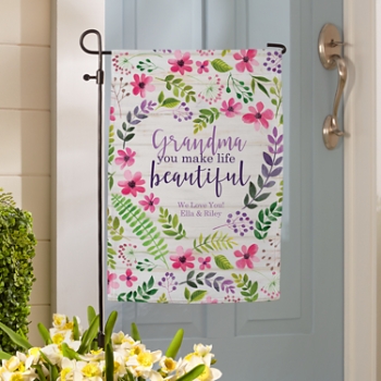 You Make Life Beautiful Garden Flag