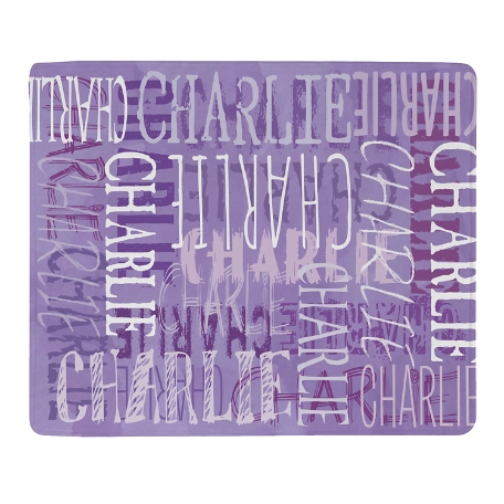 Signature Style Plush Blanket - Purple - L