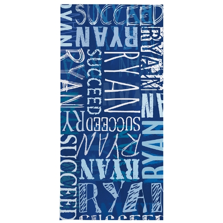 Signature Style Graduation Beach Towel-Standard - Blue