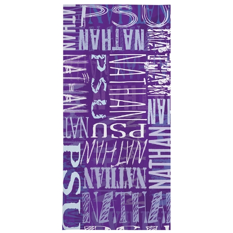 Signature Style Graduation Beach Towel-Standard - Purple