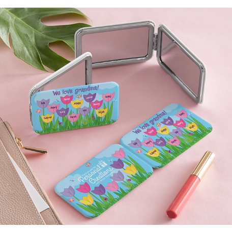 Tulip Garden Purse Mirror
