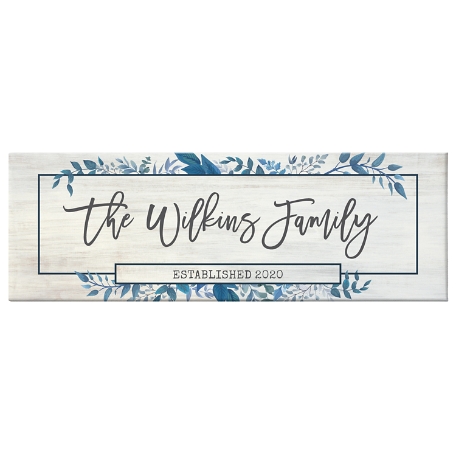 Beautiful Family Canvas - 9x27 - Blue