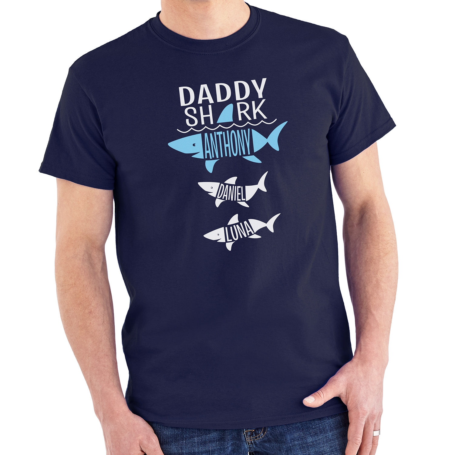 daddy shark and baby shark t shirt