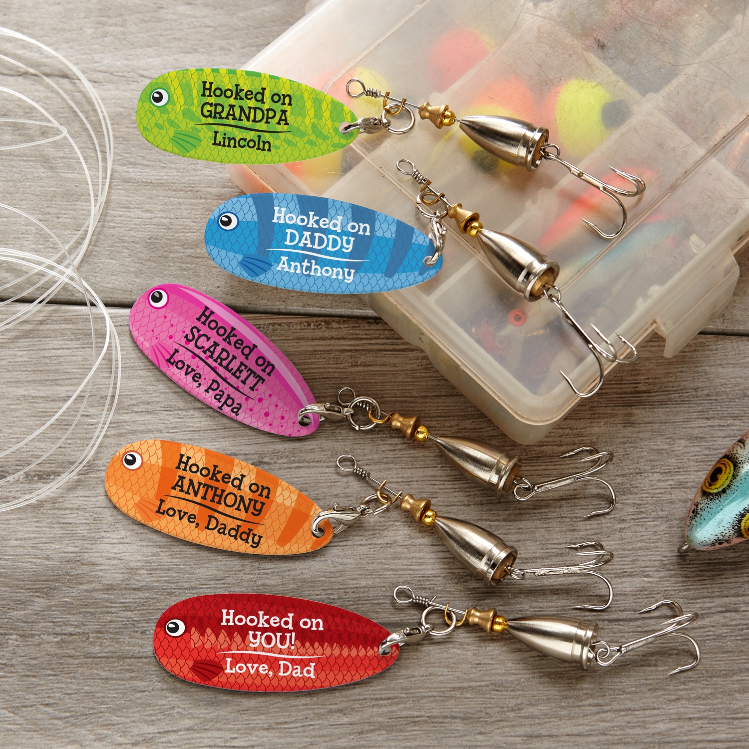 Father's Day Gift for Grandpa Fishing Lure Grandpa's Lucky Lure Fishing  Lure Gift Papa Opa Gramps Pops Personalized Kids Names for Grandpa  Christmas Gift Idea GPA-BRYSON-LURE : Handmade Products 