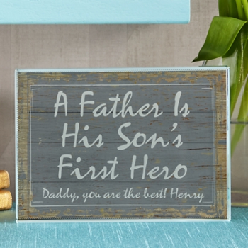First Memories Glass Block