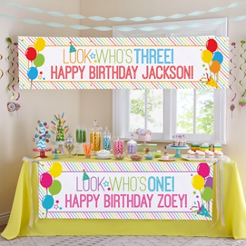 Guess Who's Personalized Birthday Celebration Banner