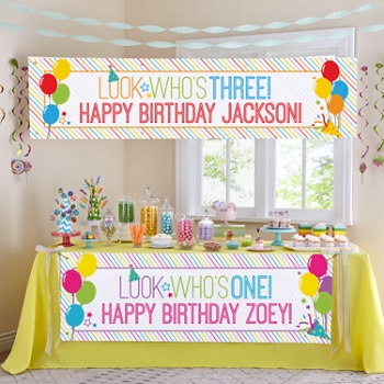 Look Who's... Birthday Banner