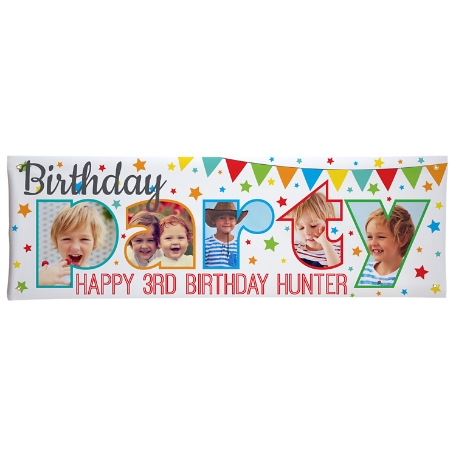Photo Party Birthday Banner - 6ft - Primary