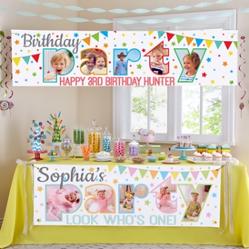 Photo Party Birthday Banner