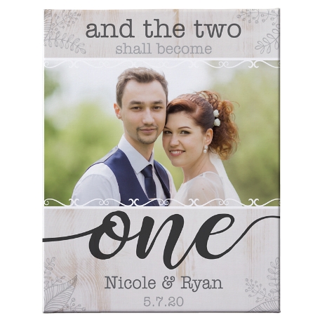 Two Shall Become One Photo Canvas - 16X20 - Unframed