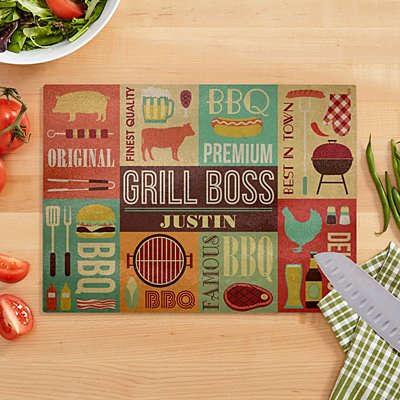 Grill Boss Glass Chopping Board