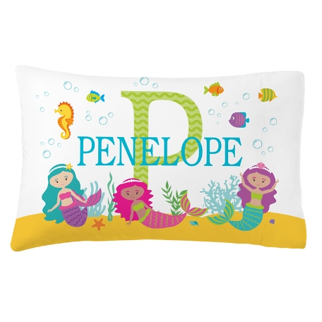 My Own Name Plush Pillowcase - Mermaid