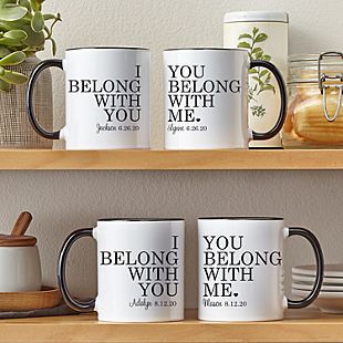 We Belong Together Mug Set-11oz w/Black Handle