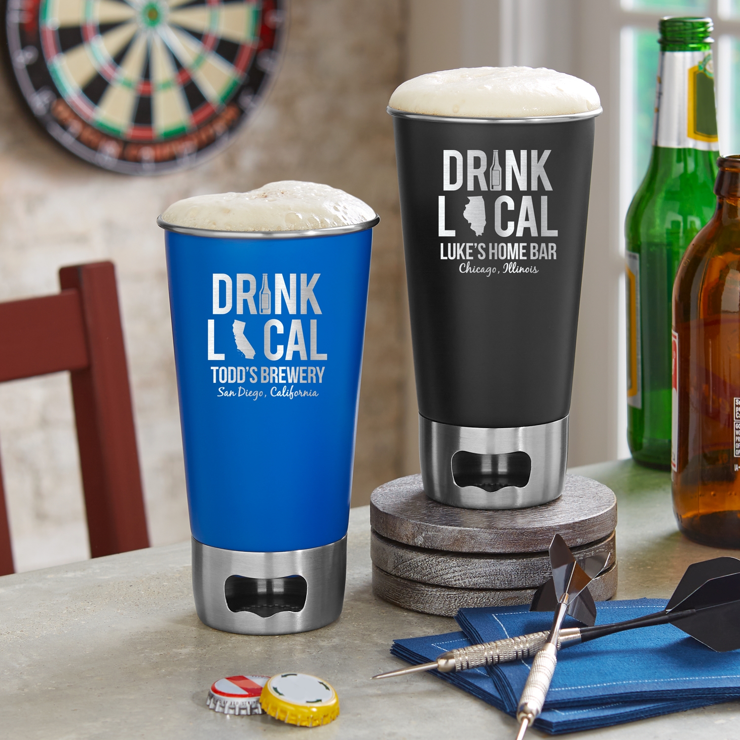 Drink Local Bottle Opening Tumbler