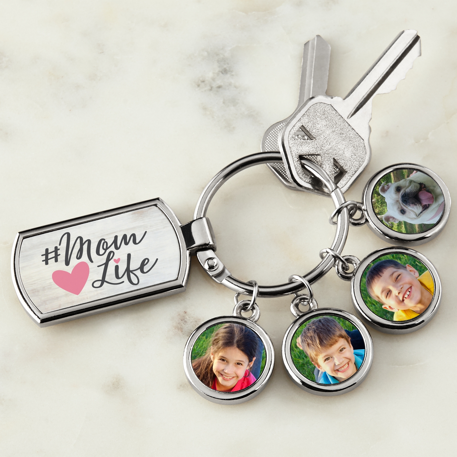 #Mom Life Photo Keychain