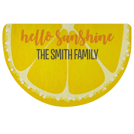 Fun Fruit Half Round Doormat - Lemon