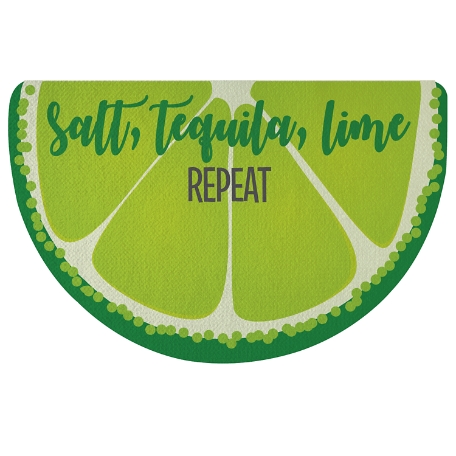 Fun Fruit Half Round Doormat - Lime